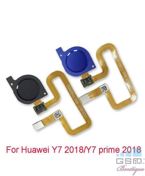 Home Buton + Senzor Amprenta Huawei Y7 Prime (2018) Negru
