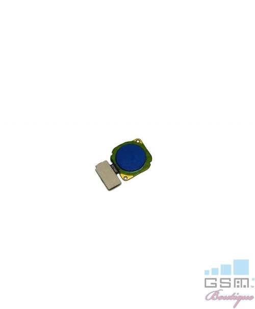 Home Buton + Senzor Amprenta Huawei Y9 (2018) Albastru