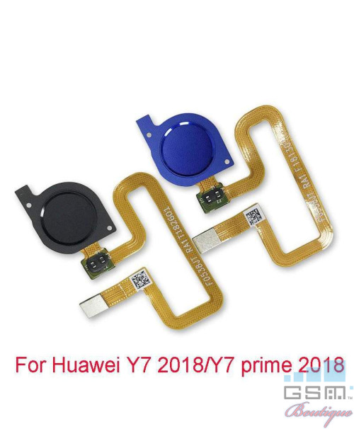 Home Buton + Senzor Amprenta Huawei Y7 Prime (2018) Albastru