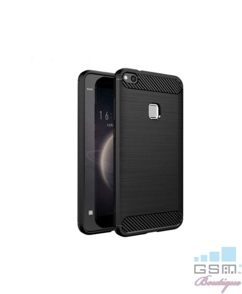 Husa Carbon Fiber Samsung Galaxy Note 10 Plus, SM N975F Neagra