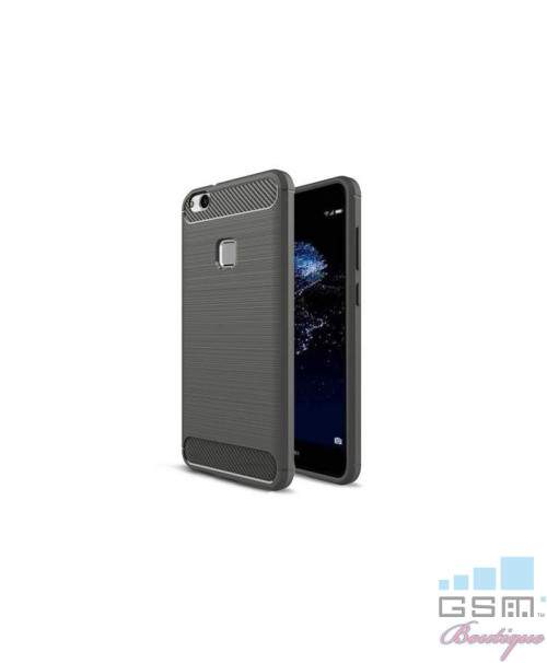 Husa Carbon Fiber Samsung Galaxy Note 10 Plus, SM N975F Gri
