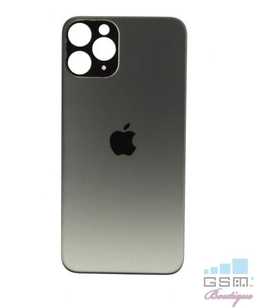 Capac Baterie Apple iPhone 11 Pro Max Verde, cu gaura pentru camera mica