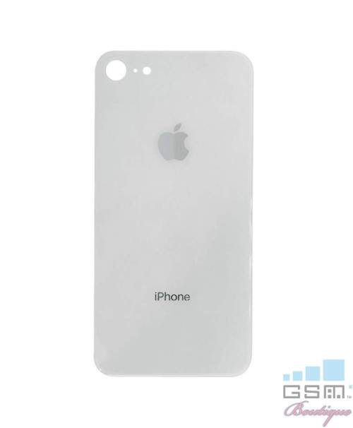 Capac Baterie Apple iPhone 8 Plus Alb, cu gaura pentru camera mare
