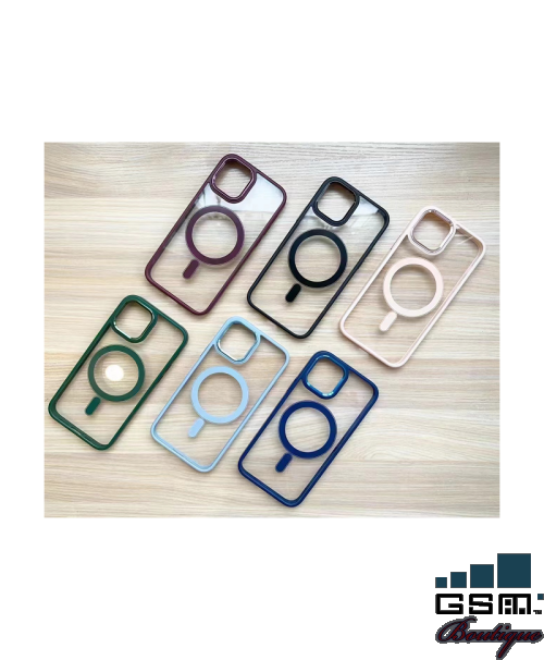 Husa Clear Magnetic Case Apple iPhone 13 Pro Max Albastru Deschis