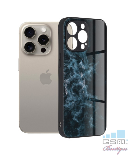 Husa Glaze Series Apple iPhone 15 Pro Max Blue Nebula