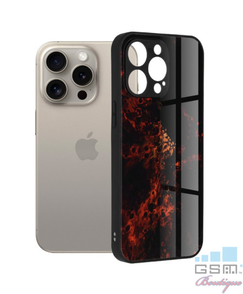 Husa Glaze Series Apple iPhone 15 Pro Max Red Nebula