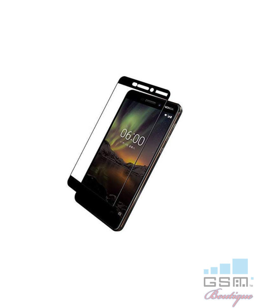 Geam Soc Protector Full LCD 5D Nokia 6, Negru