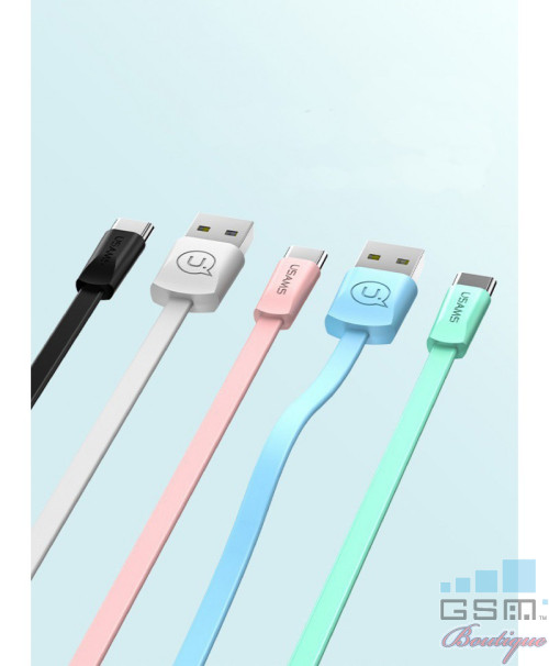 Cablu Date USAMS USB-C, US-SJ200 Roz, USB Type-C
