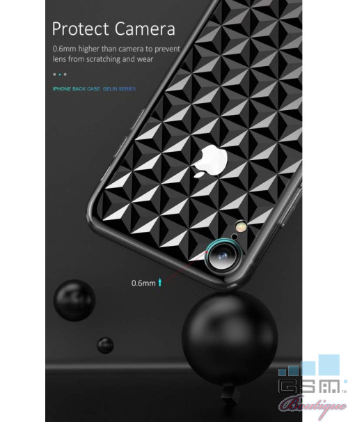 Husa Usams Gelin Series Iphone XR Transparent-Neagra