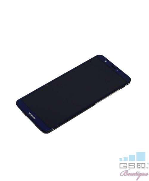 Ecran LCD Display cu Rama Huawei P smart Albastru