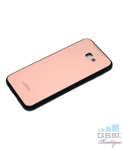 Husa Glass Case Samsung Galaxy A7 (2018), A750 Roz