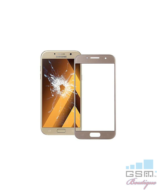 Geam Sticla Samsung Galaxy A3 (Versiunea 2017) SM A320 Gold cu OCA