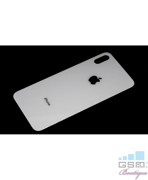 Capac Baterie Apple iPhone XS Max Alb cu gaura pentru camera mica