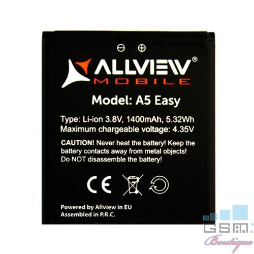 Baterie Acumulator Allview A5 Easy Original Li-Ion 3.8V 1400 mAh 5.32Wh