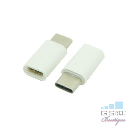 Adaptor Micro USB - USB Type C Alb
