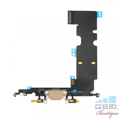 Banda Flex iPhone 8 Plus Cu Conector Incarcare si Microfon Aurie