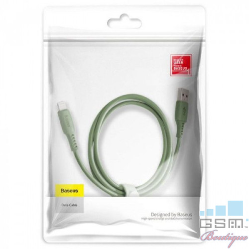 Baseus Cablu Colourful Lightning Green (1,2m, 18W)