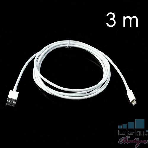 Cablu 3 Metri Lightning 8Pin La USB Data Si Incarcare iPhone 6 Alb