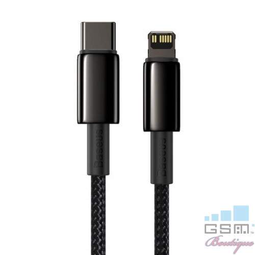 Cablu BASEUS incarcare - sincronizare date USB Type C la Lightning 2 m Negru