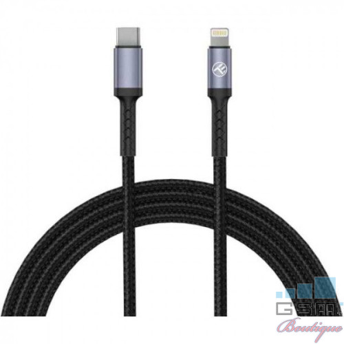 Cablu Date Si Incarcare USB Type-C La Lightning Tellur 2A, PD18W, 1 M, Negru
