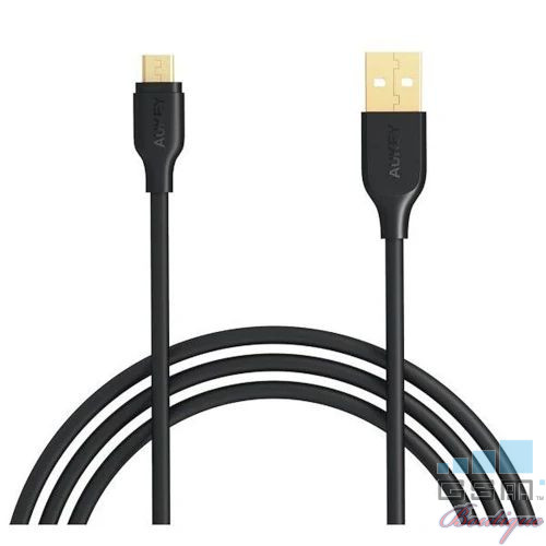 Cablu de date/incarcare microUSB - USB 2,0 Aukey CB-MD1, lungime 1 m, conector placat cu aur, negru