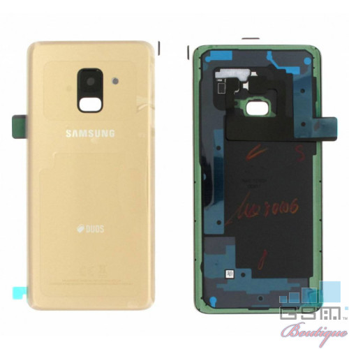 Capac Baterie Samsung Galaxy A8 2018 A530 Gold Original Complet cu Ornamente