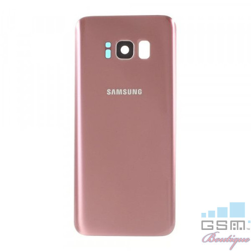 Capac Baterie Samsung Galaxy S8 G950 Cu Ornament Camera Roz Auriu