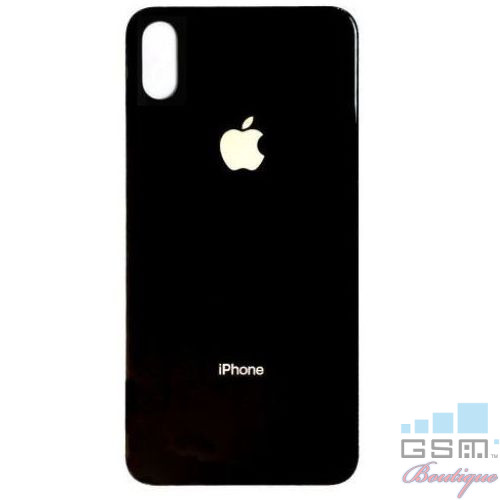 Capac Baterie Spate iPhone X Cu Adeziv Sticker Negru
