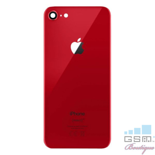 Capac Baterie Spate iPhone 8 Cu Ornament Camera Rosu