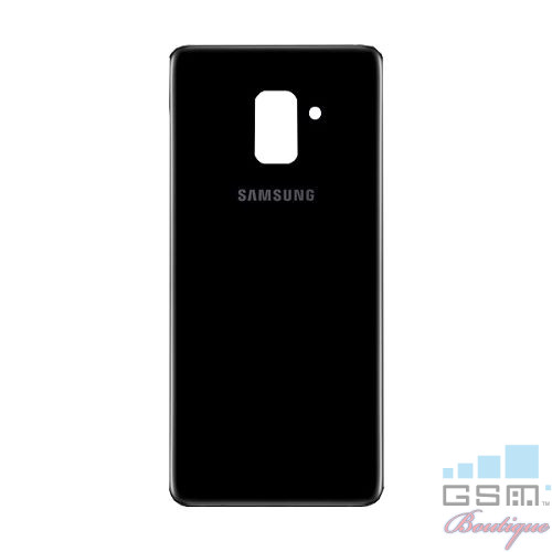 Capac Baterie Spate Samsung Galaxy A8 Plus A730 2018 Cu Adeziv Sticker Negru