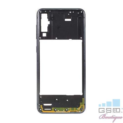 Carcasa Corp Mijloc Cu Butoare On / Off Samsung Galaxy A50 A505 Neagra