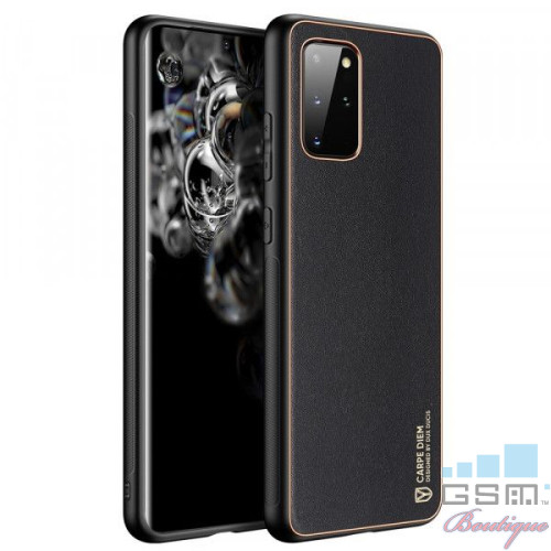 Husa telefon Dux Ducis Samsung Galaxy S20 Plus TPU din piele ecologica Neagra