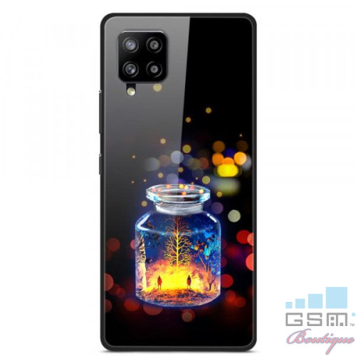 Husa telefon Samsung Galaxy A42 5G cu spate din sticla Multicolora