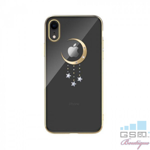 Devia Carcasa Meteor iPhone XR Gold (cu cristale, electroplacat, protectie 360°)