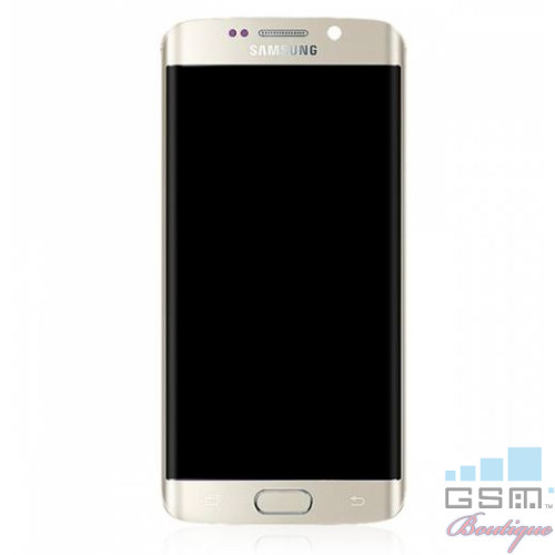 Display Cu Touchscreen Si Rama Samsung Galaxy S6 Edge G925 Original Auriu