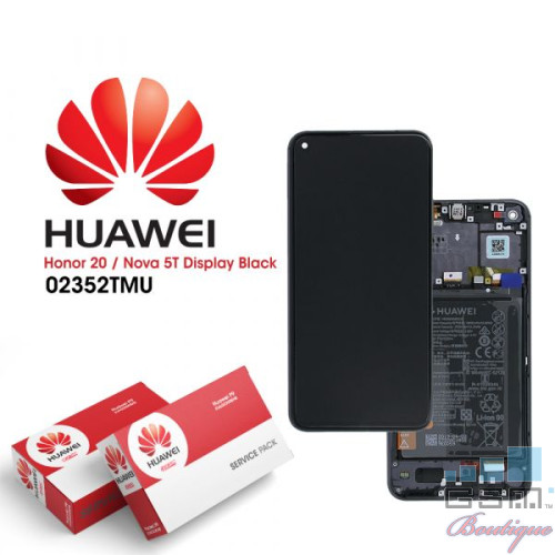 Display Huawei Honor 20 / Nova 5T Cu Baterie Original Negru