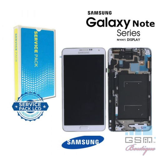 Display Samsung Galaxy Note 3 N9005 Cu Touchscreen Si Rama Original Alb