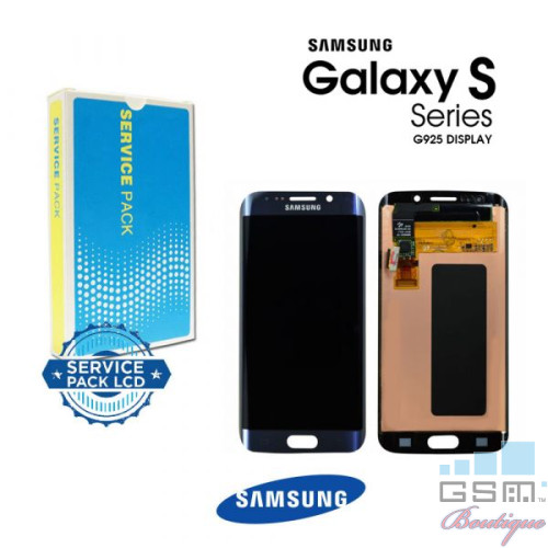 Display Samsung Galaxy S6 Edge G925 Cu Touchscreen Si Rama Original Negru