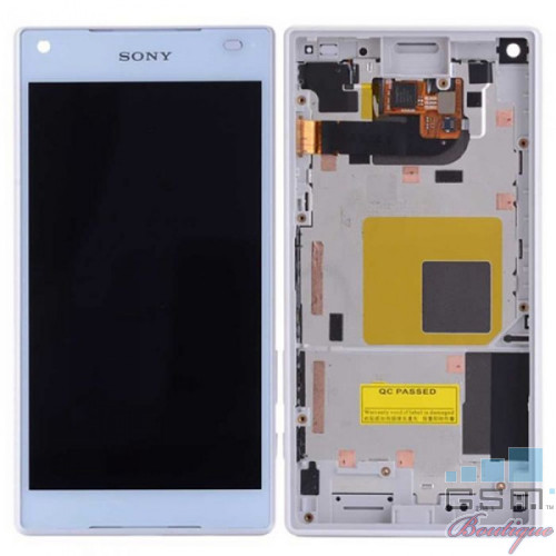 Display Sony Xperia Z5 Compact Original Cu Rama Si Casca Alb