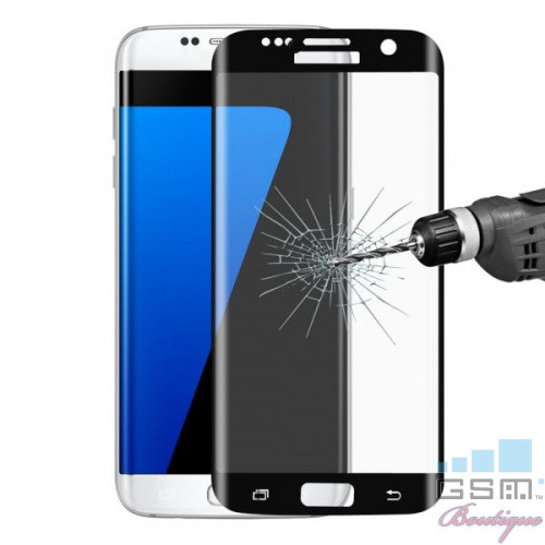 Folie de protectie Tempered Glass cu acoperire completa Samsung Galaxy S7 Edge Neagra