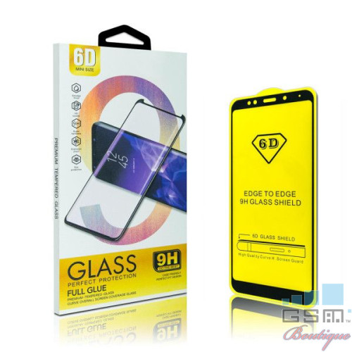 Folie protectie Sticla 6D, Full Glue Iphone 6, black