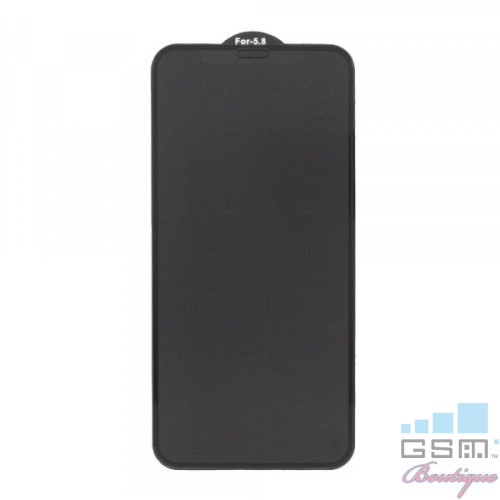 Folie protectie sticla 6D, Full Glue Apple iPhone 12 mini, Negru