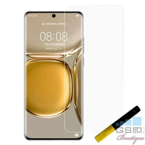Folie Protectie Sticla Huawei P50 Pro UV Cu Acoperire Completa Transparenta