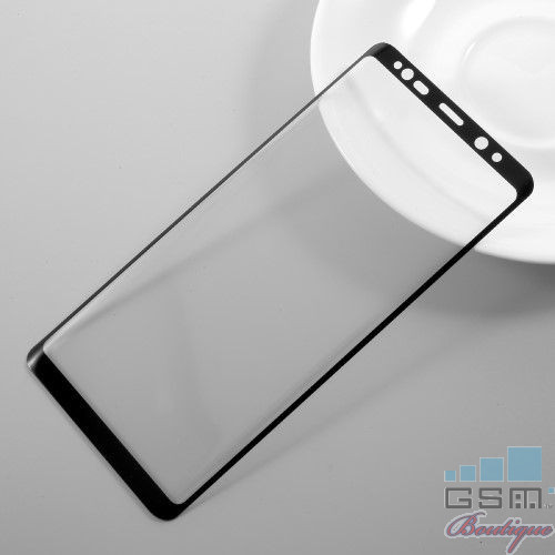 Folie Protectie Sticla Samsung Galaxy Note 8 Acoperire Completa Neagra