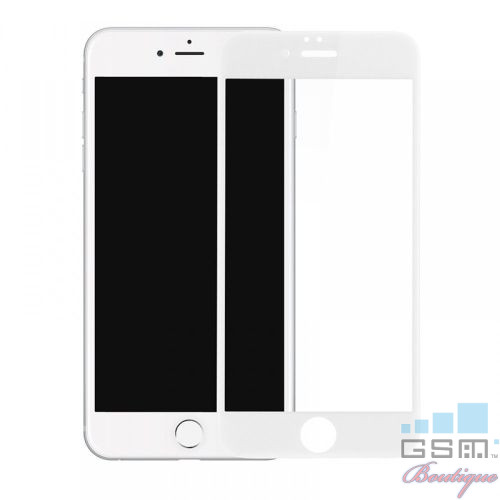 Folie Sticla iPhone 6 iPhone 6s Acoperire Completa 6D Alba