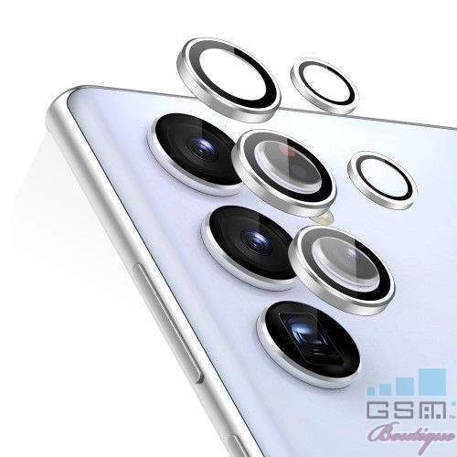 Folie Sticla Protectie Camera Samsung Galaxy S22 Ultra 5G Neagra