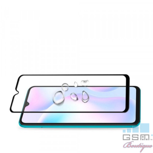 Folie Sticla Xiaomi Redmi 9A Protectie Ecran Acoperire Completa Neagra