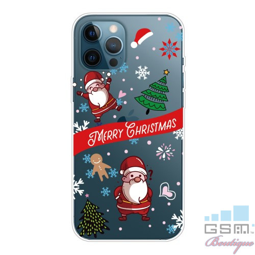 Husa iPhone 12 / 12 Pro TPU Christmas Colorata