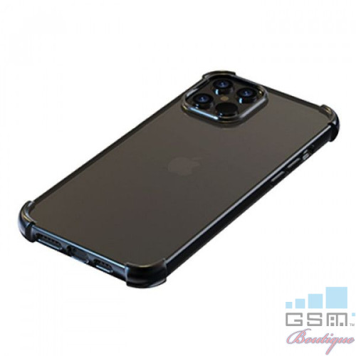 Husa iPhone 12 Mini Devia Silicon Glitter Soft Gun Black