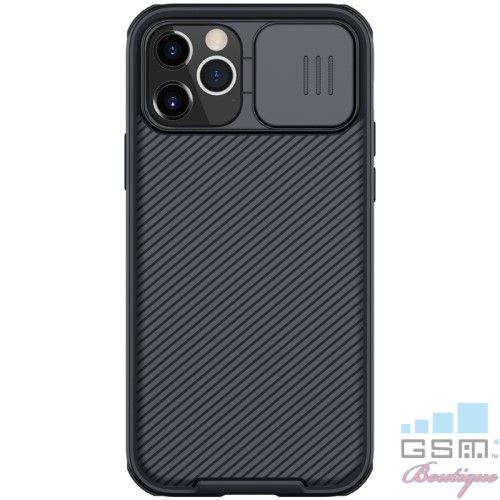 Husa iPhone 12 Pro / 12 Dura Cu Protectie Camera Neagra